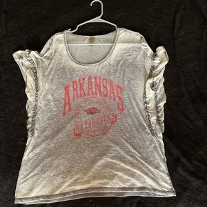 Women’s Sheer Razorback flouncy Top
